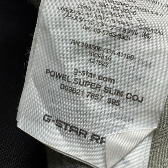 G-Star RAW Men's Powel Super Slim Fit Cargo Moto Jeans Pants Size 34x30 - Picture 5 of 8